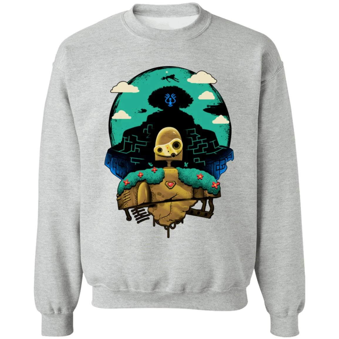 Laputa: Castle In The Sky And Warrior Robot Sweatshirt 19 Laputa: Castle In The Sky And Warrior Robot Sweatshirt - Image 17