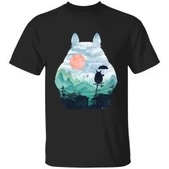 Totoro On The Line Lanscape T Shirt -Ghibli Shop redirect07122021140736 2 1
