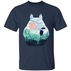 Totoro On The Line Lanscape T Shirt -Ghibli Shop redirect07122021140736 6