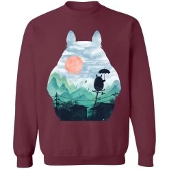 Totoro On The Line Lanscape Sweatshirt -Ghibli Shop redirect07122021140751 12