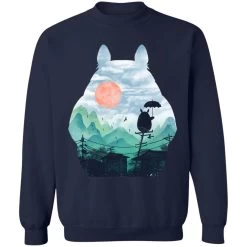 Totoro On The Line Lanscape Sweatshirt -Ghibli Shop redirect07122021140751 13