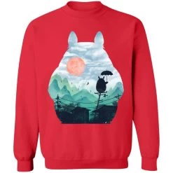 Totoro On The Line Lanscape Sweatshirt -Ghibli Shop redirect07122021140751 14 1