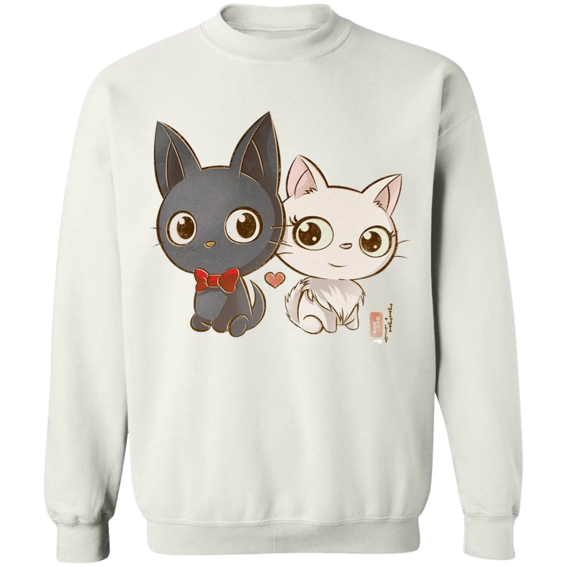 Kiki’s Delivery Service – Jiji And Lily Chibi Sweatshirt 4 Kiki’s Delivery Service – Jiji And Lily Chibi Sweatshirt - Image 2