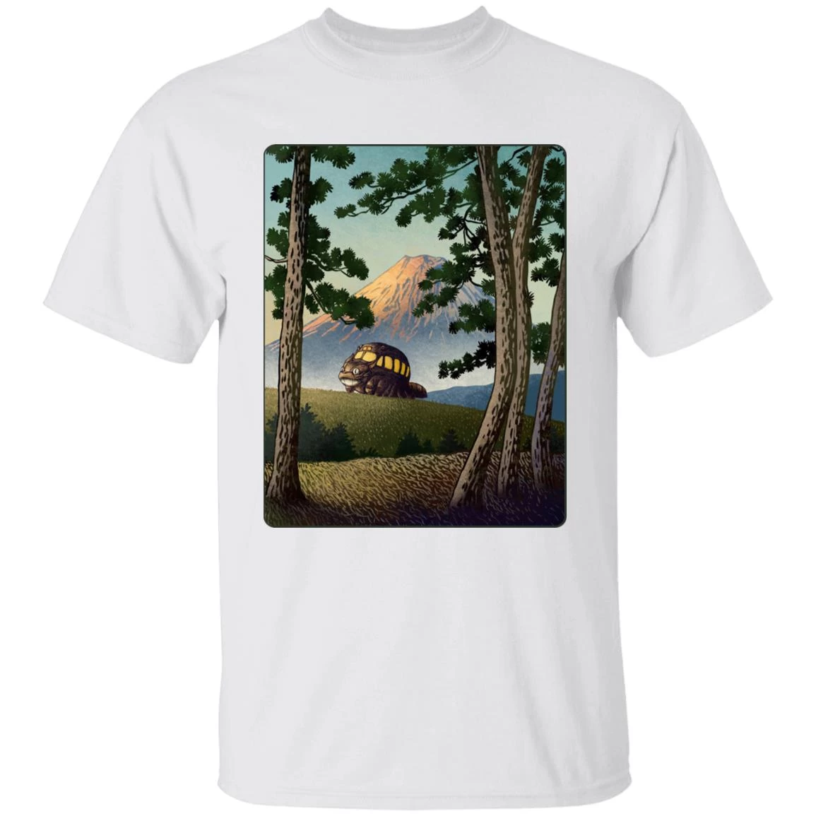 My Neighbor Totoro – Catbus Landscape T Shirt 4 My Neighbor Totoro – Catbus Landscape T Shirt - Image 2