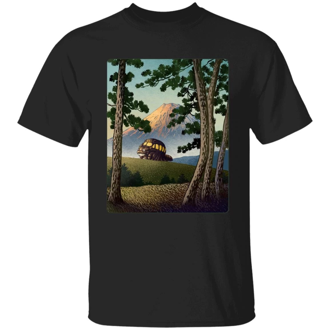 My Neighbor Totoro – Catbus Landscape T Shirt 5 My Neighbor Totoro – Catbus Landscape T Shirt - Image 3