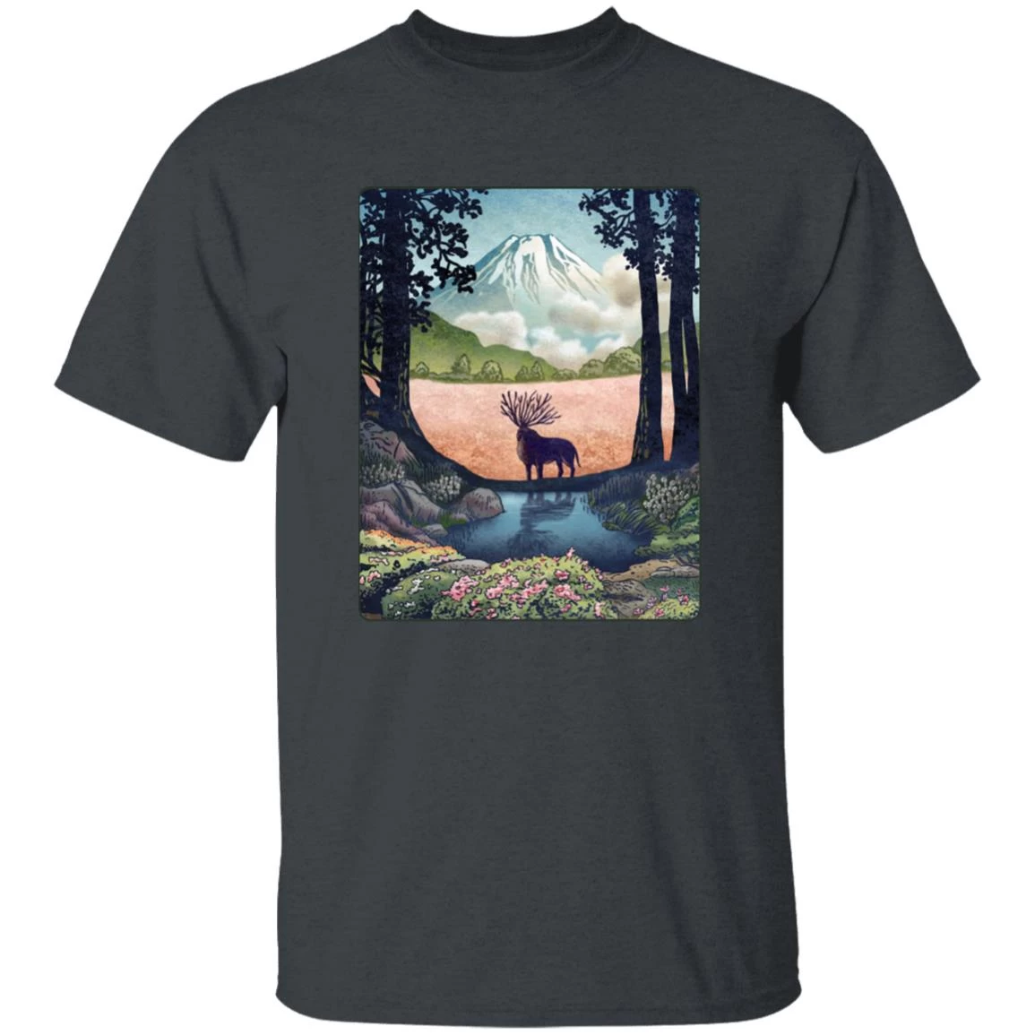 Princess Mononoke – Shishigami Day Time Landscape T Shirt 6 Princess Mononoke – Shishigami Day Time Landscape T Shirt - Image 4