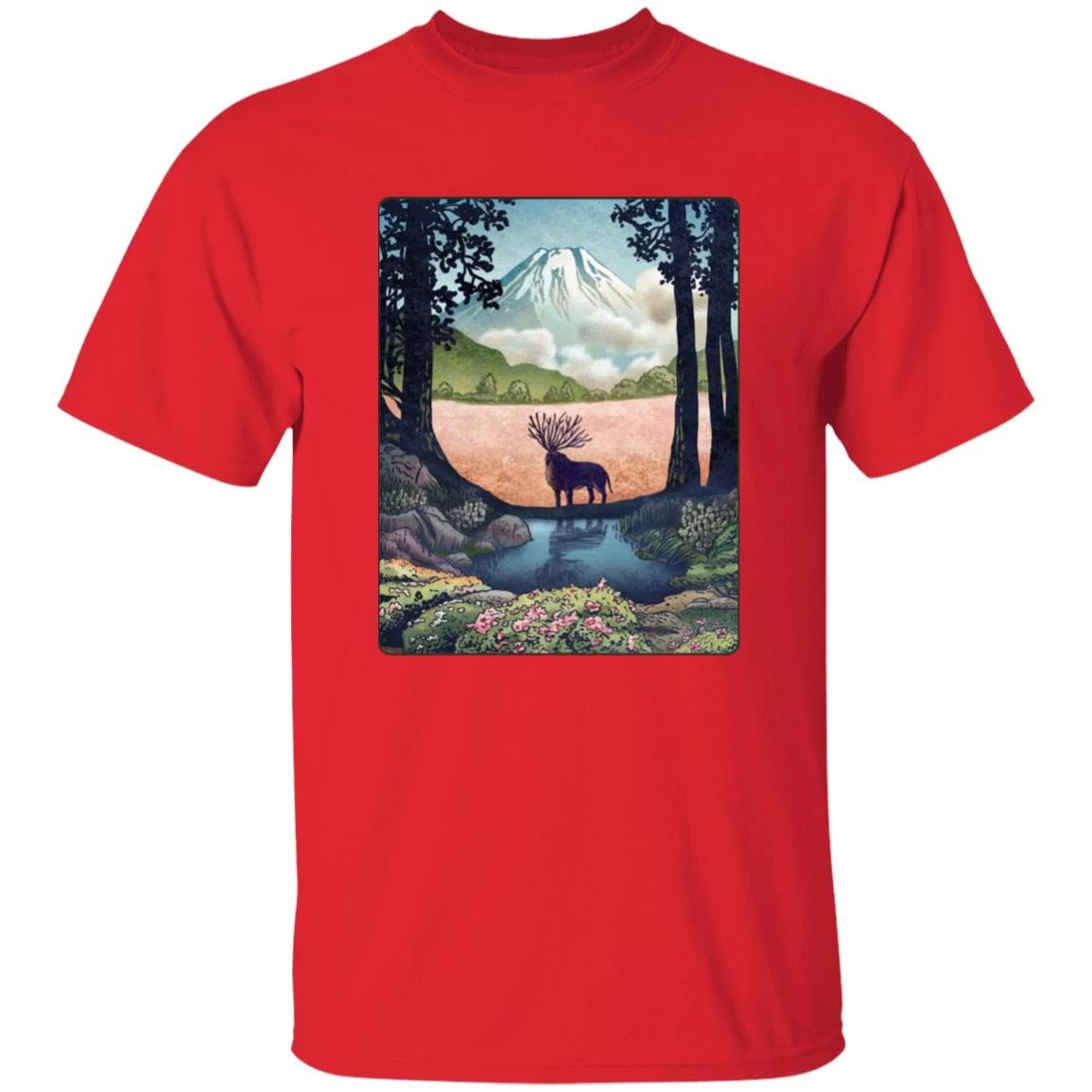 Princess Mononoke – Shishigami Day Time Landscape T Shirt 10 Princess Mononoke – Shishigami Day Time Landscape T Shirt - Image 8