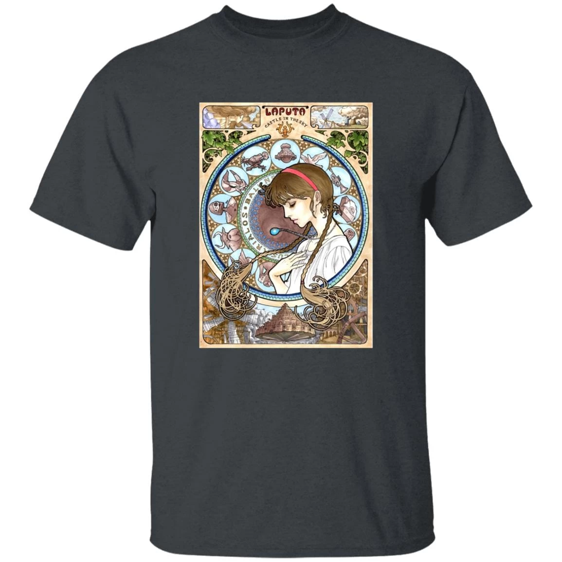 Laputa: Castle In The Sky – Sheeta Portrait Art T Shirt 6 Laputa: Castle In The Sky – Sheeta Portrait Art T Shirt - Image 4