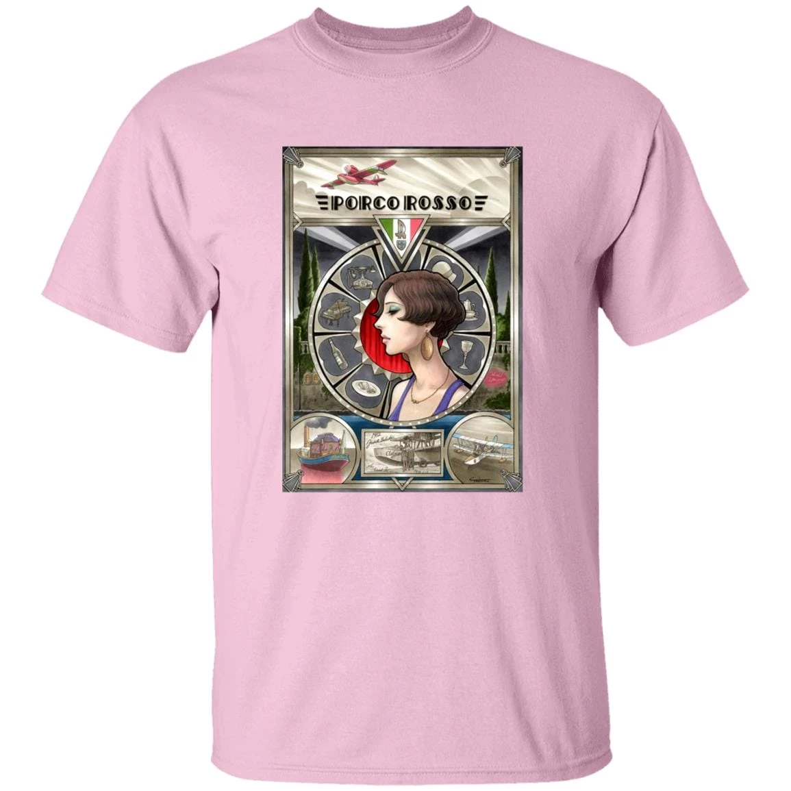 Porco Rosso Fiona Portrait Art T Shirt 15 Porco Rosso Fiona Portrait Art T Shirt - Image 13