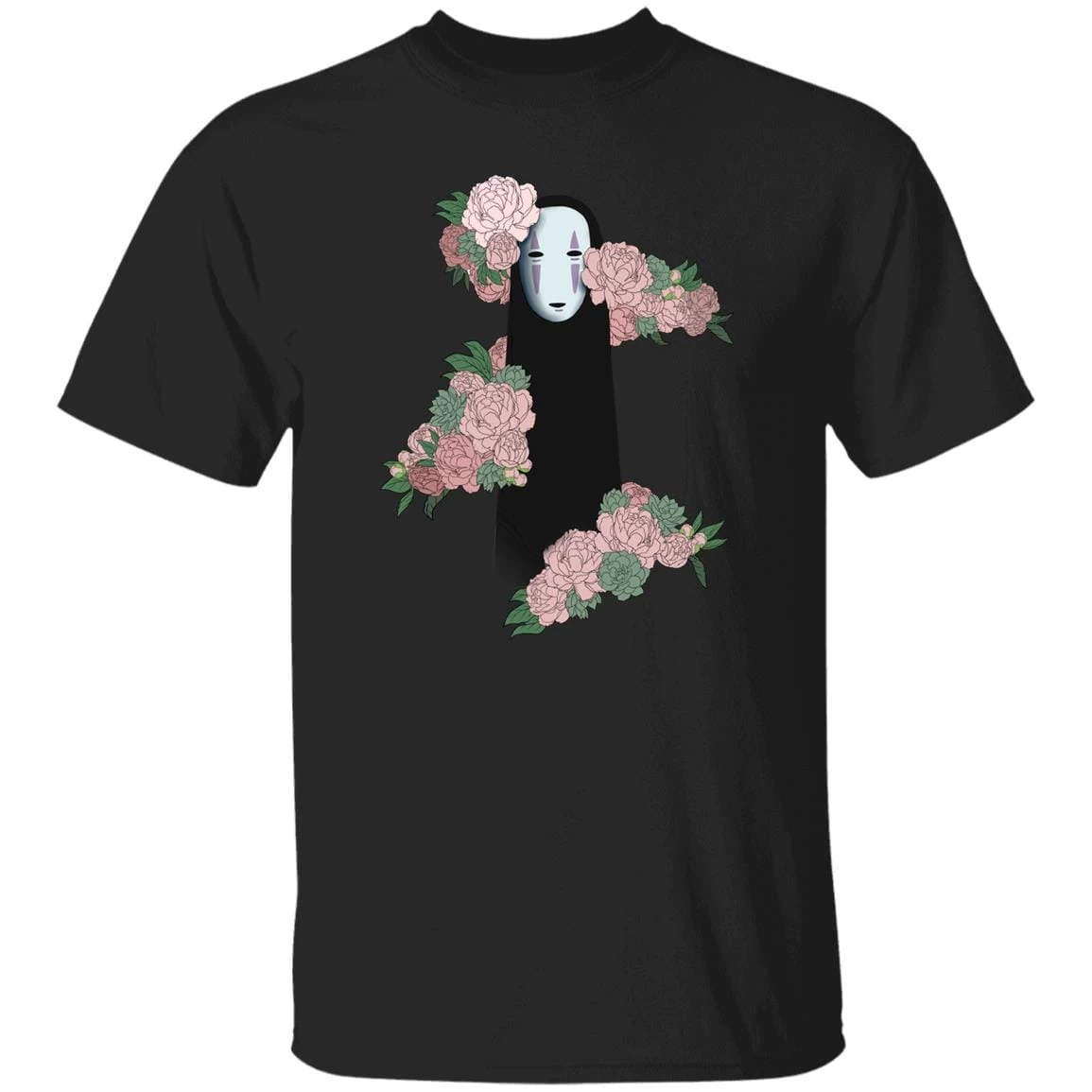 Spirited Away – Kaonashi By The Flowers Style 2 T Shirt 5 Spirited Away – Kaonashi By The Flowers Style 2 T Shirt - Image 3