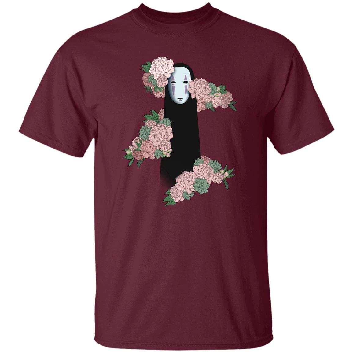 Spirited Away – Kaonashi By The Flowers Style 2 T Shirt 16 Spirited Away – Kaonashi By The Flowers Style 2 T Shirt - Image 14
