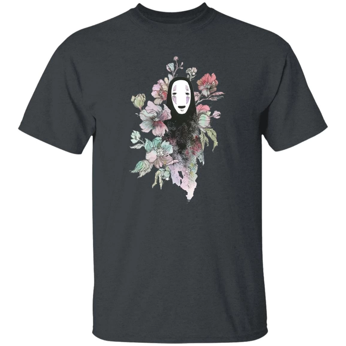 Spirited Away – Kaonashi By The Flowers T Shirt 6 Spirited Away – Kaonashi By The Flowers T Shirt - Image 4