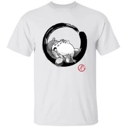 Totoro Family And The Girls In Black And White T Shirt -Ghibli Shop redirect09142022070902