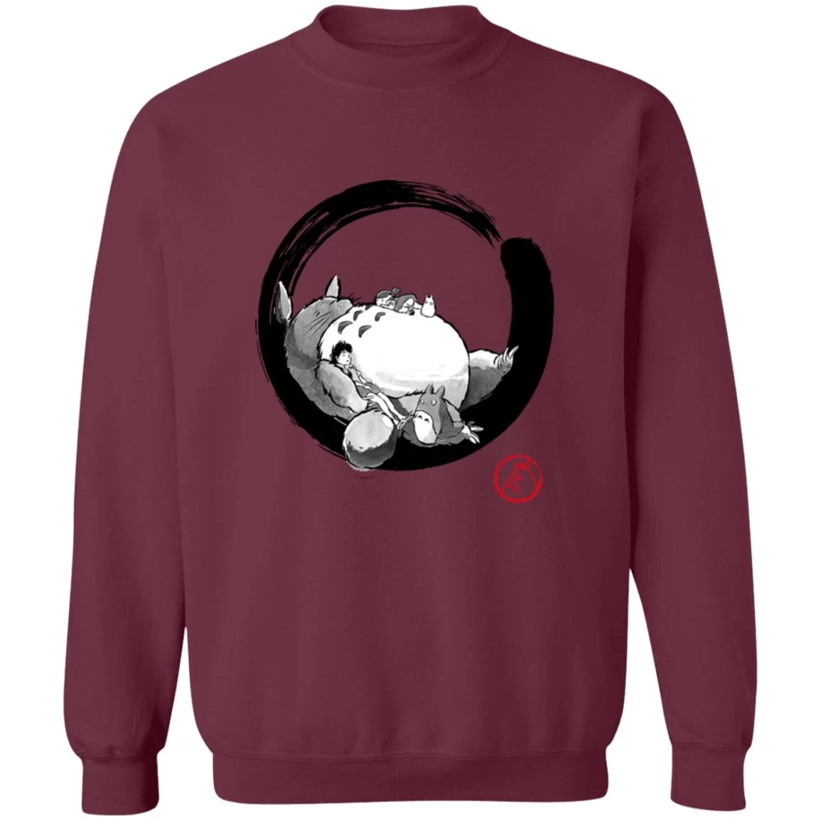 Totoro Family And The Girls In Black And White Sweatshirt 16 Totoro Family And The Girls In Black And White Sweatshirt - Image 14