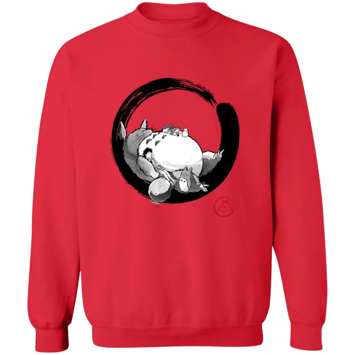 Totoro Family And The Girls In Black And White Sweatshirt 18 Totoro Family And The Girls In Black And White Sweatshirt - Image 16