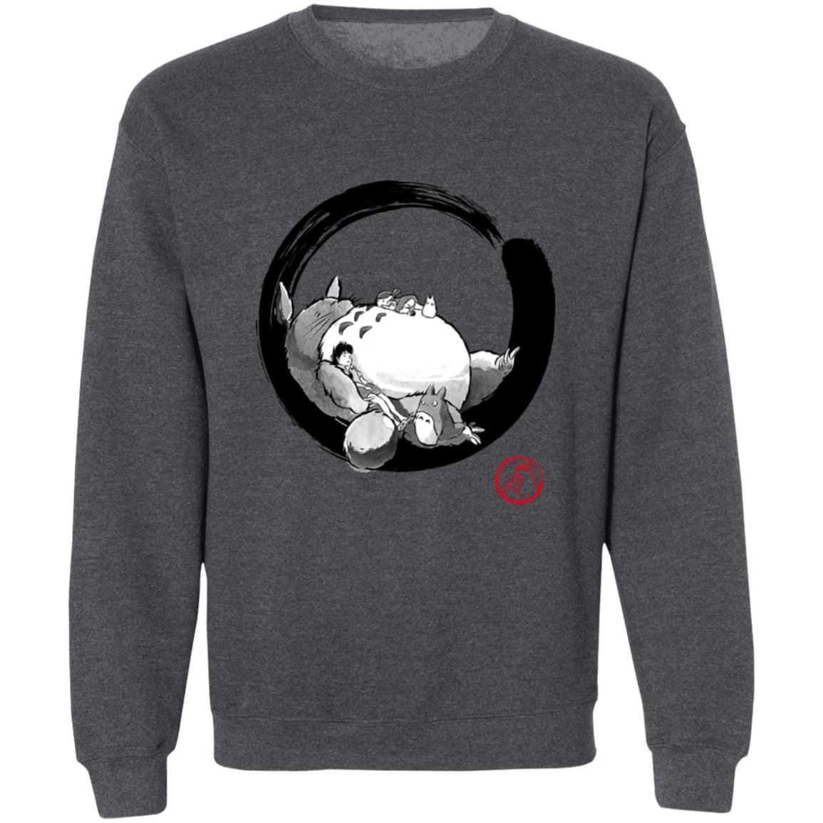 Totoro Family And The Girls In Black And White Sweatshirt 9 Totoro Family And The Girls In Black And White Sweatshirt - Image 7