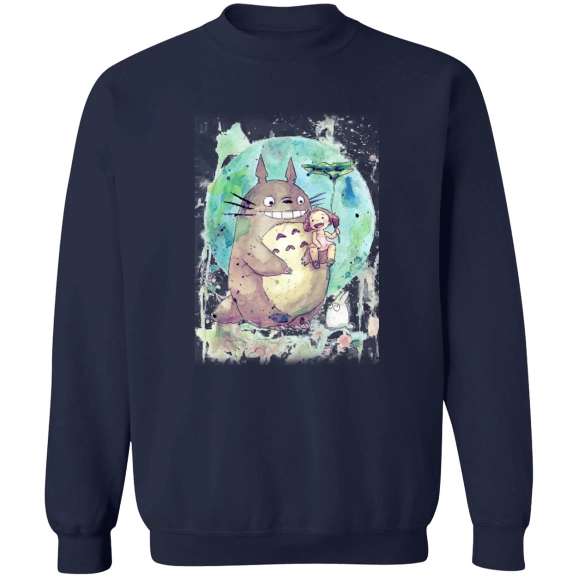 Totoro And Mei Watercolor Sweatshirt 7 Totoro And Mei Watercolor Sweatshirt - Image 5