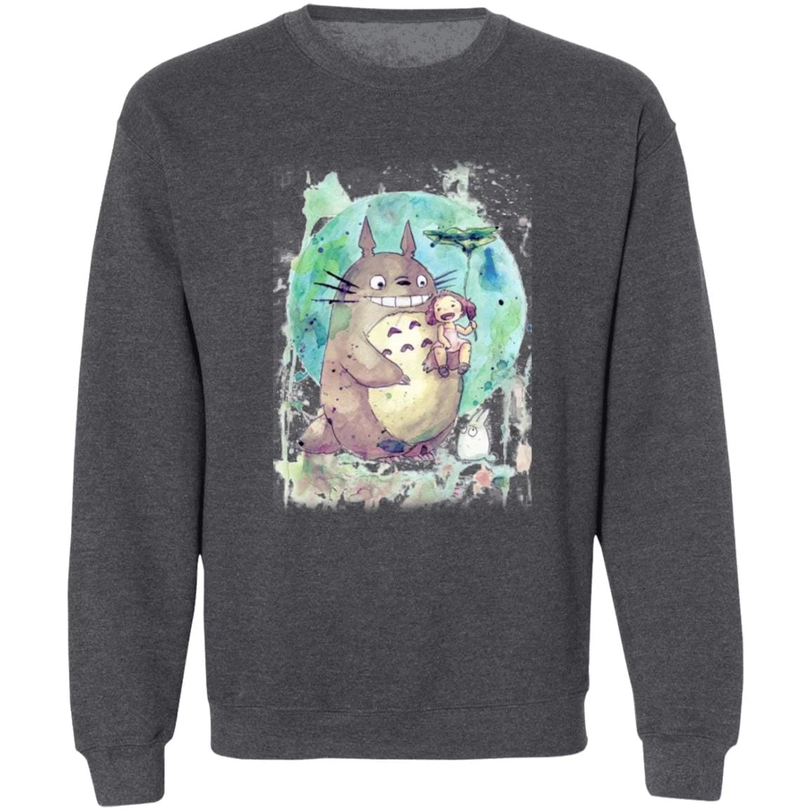 Totoro And Mei Watercolor Sweatshirt 13 Totoro And Mei Watercolor Sweatshirt - Image 11