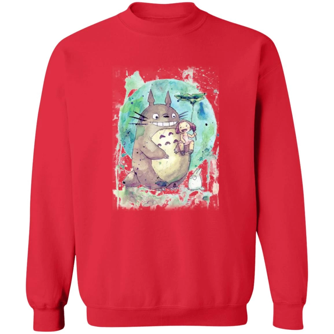 Totoro And Mei Watercolor Sweatshirt 8 Totoro And Mei Watercolor Sweatshirt - Image 6