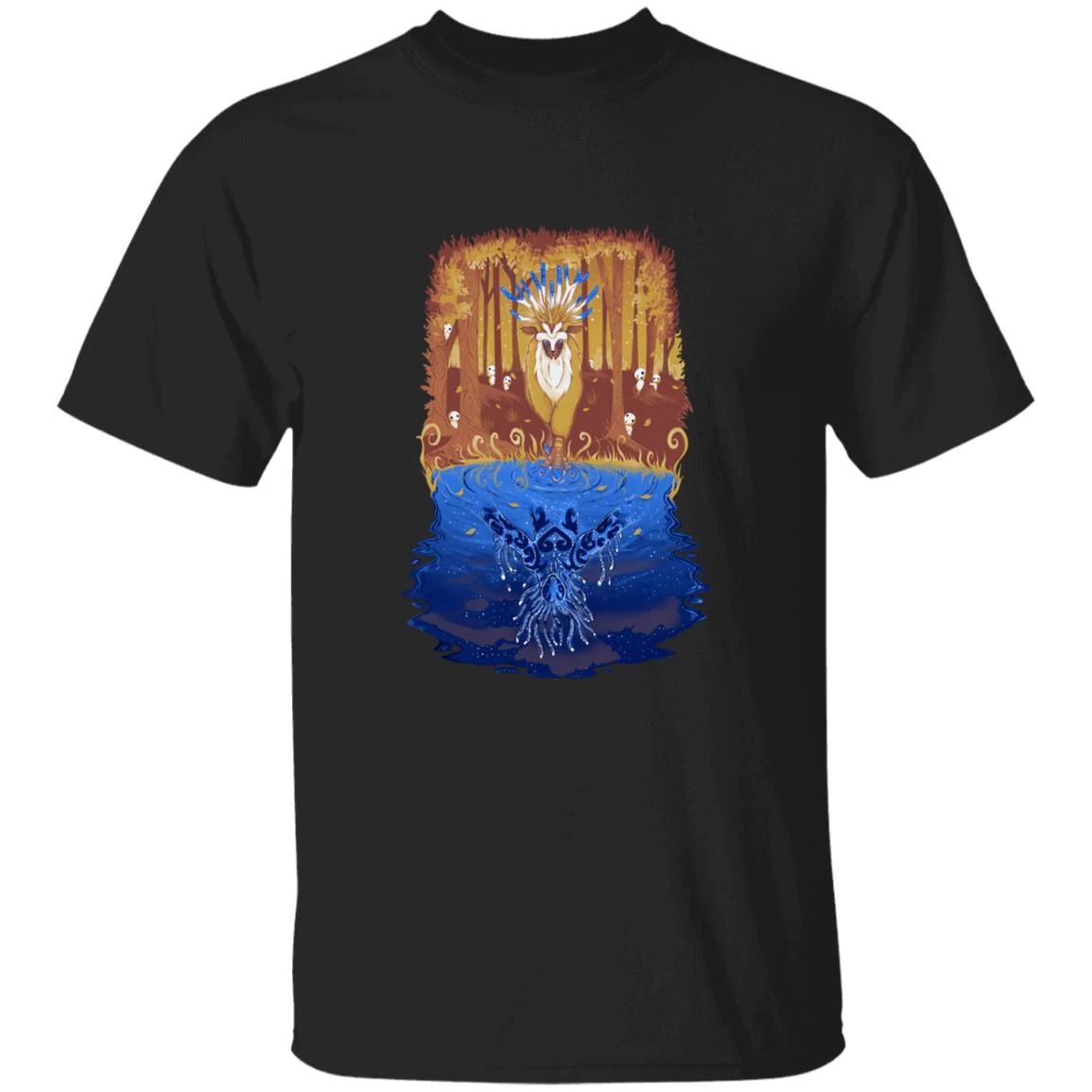 Princess Mononoke Shishigami Day And Night Time T Shirt 5 Princess Mononoke Shishigami Day And Night Time T Shirt - Image 3
