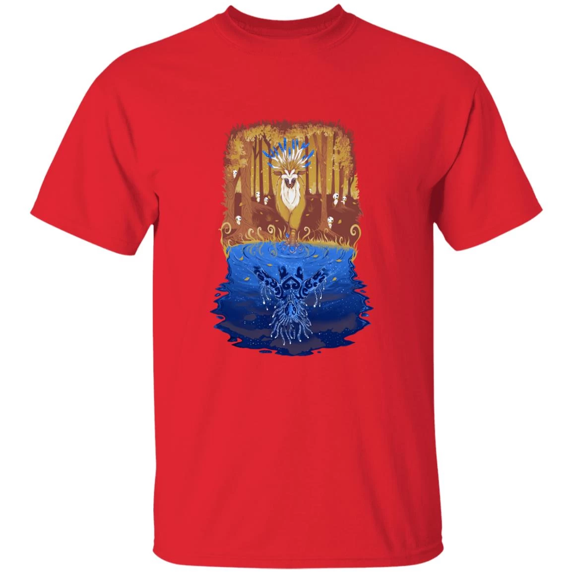 Princess Mononoke Shishigami Day And Night Time T Shirt 10 Princess Mononoke Shishigami Day And Night Time T Shirt - Image 8