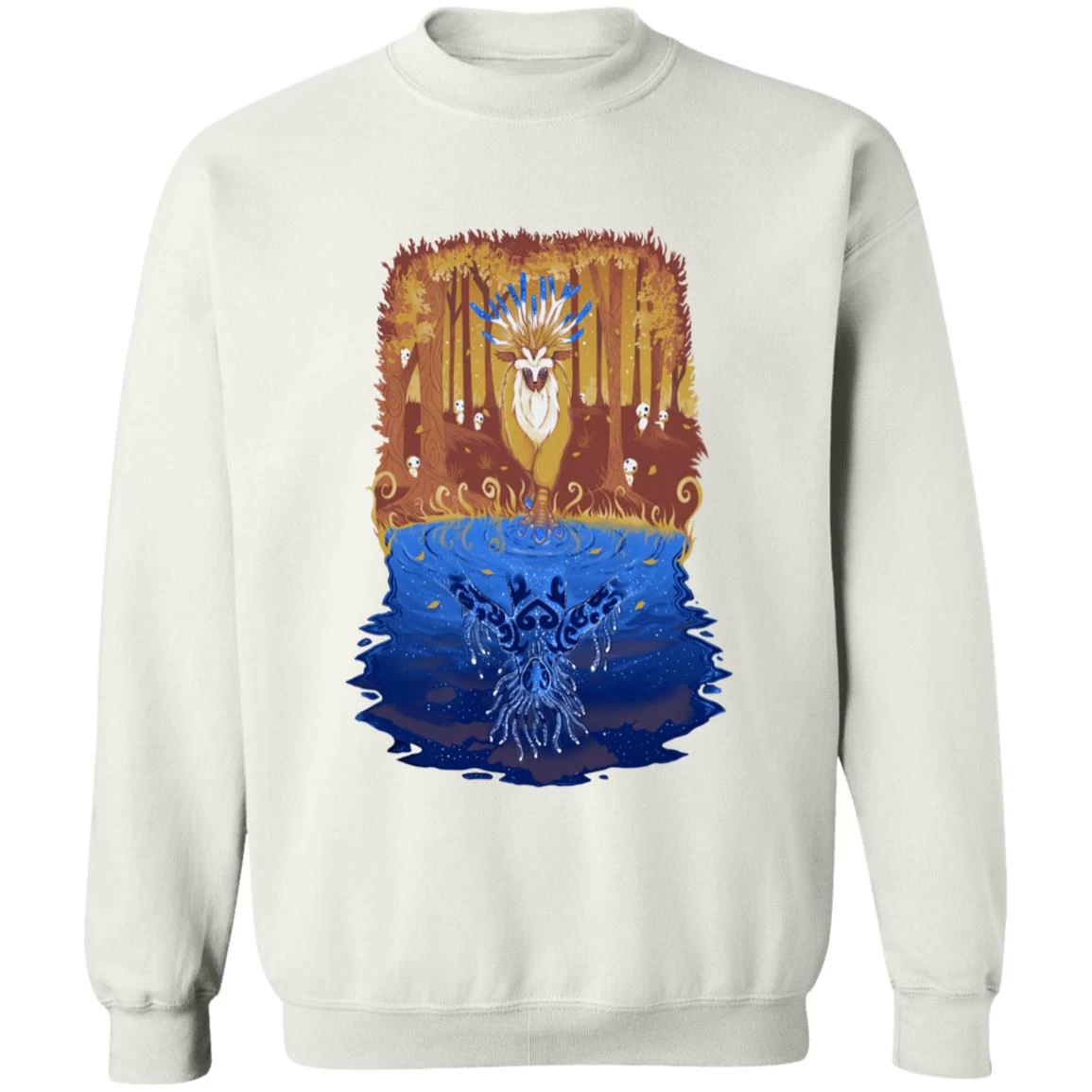 Princess Mononoke Shishigami Day And Night Time Sweatshirt 4 Princess Mononoke Shishigami Day And Night Time Sweatshirt - Image 2