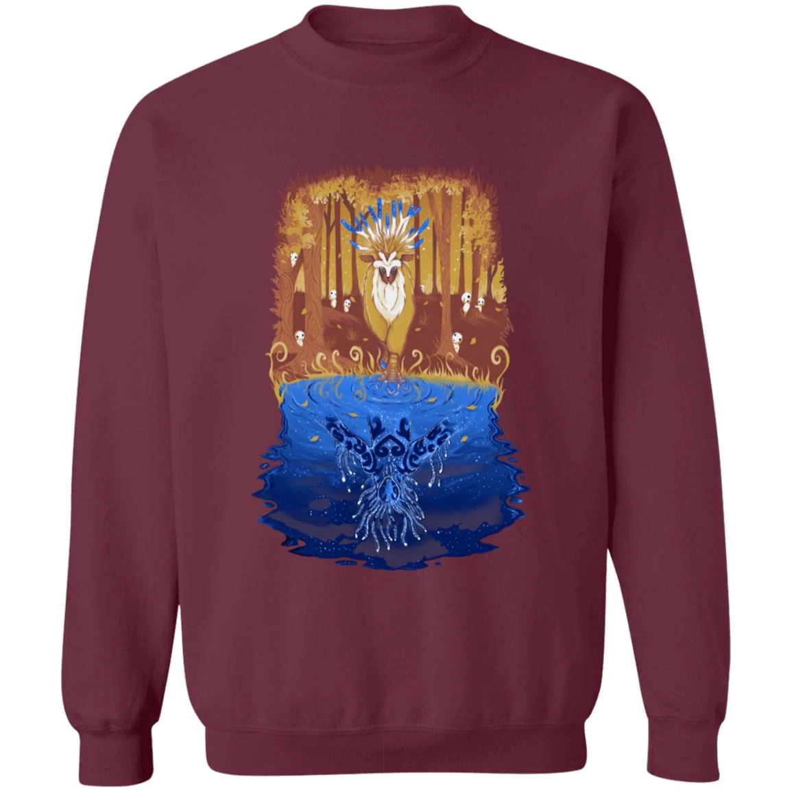 Princess Mononoke Shishigami Day And Night Time Sweatshirt 6 Princess Mononoke Shishigami Day And Night Time Sweatshirt - Image 4