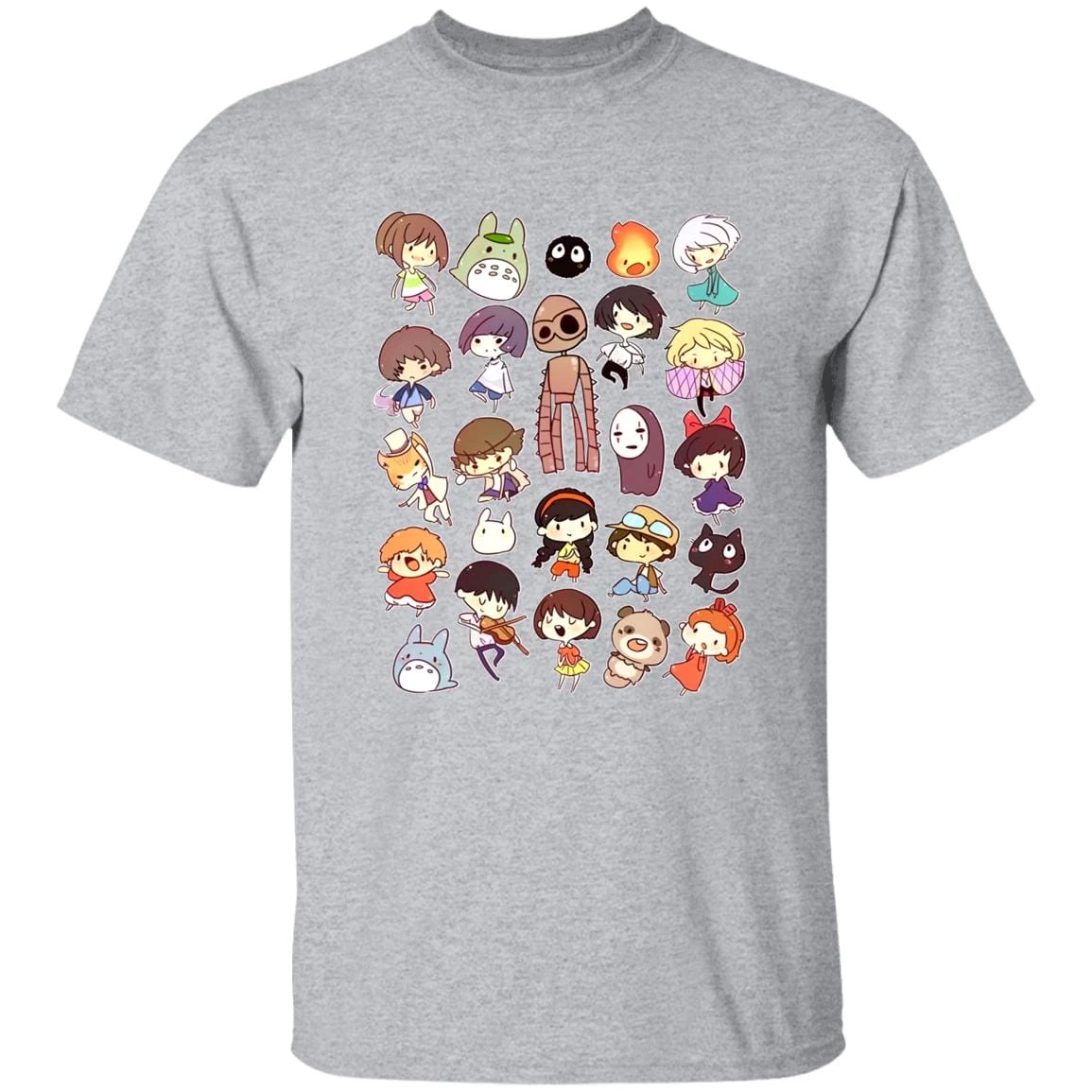 Ghibli Movie Characters Cute Chibi Collection T Shirt 11 Ghibli Movie Characters Cute Chibi Collection T Shirt - Image 9
