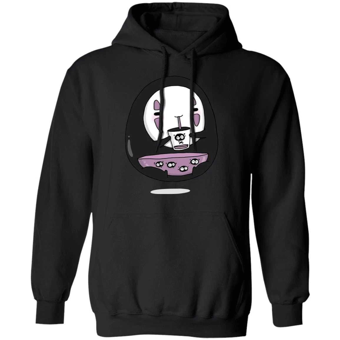 Cute No Face Kaonashi Drinking Tea Hoodie 5 Cute No Face Kaonashi Drinking Tea Hoodie - Image 3
