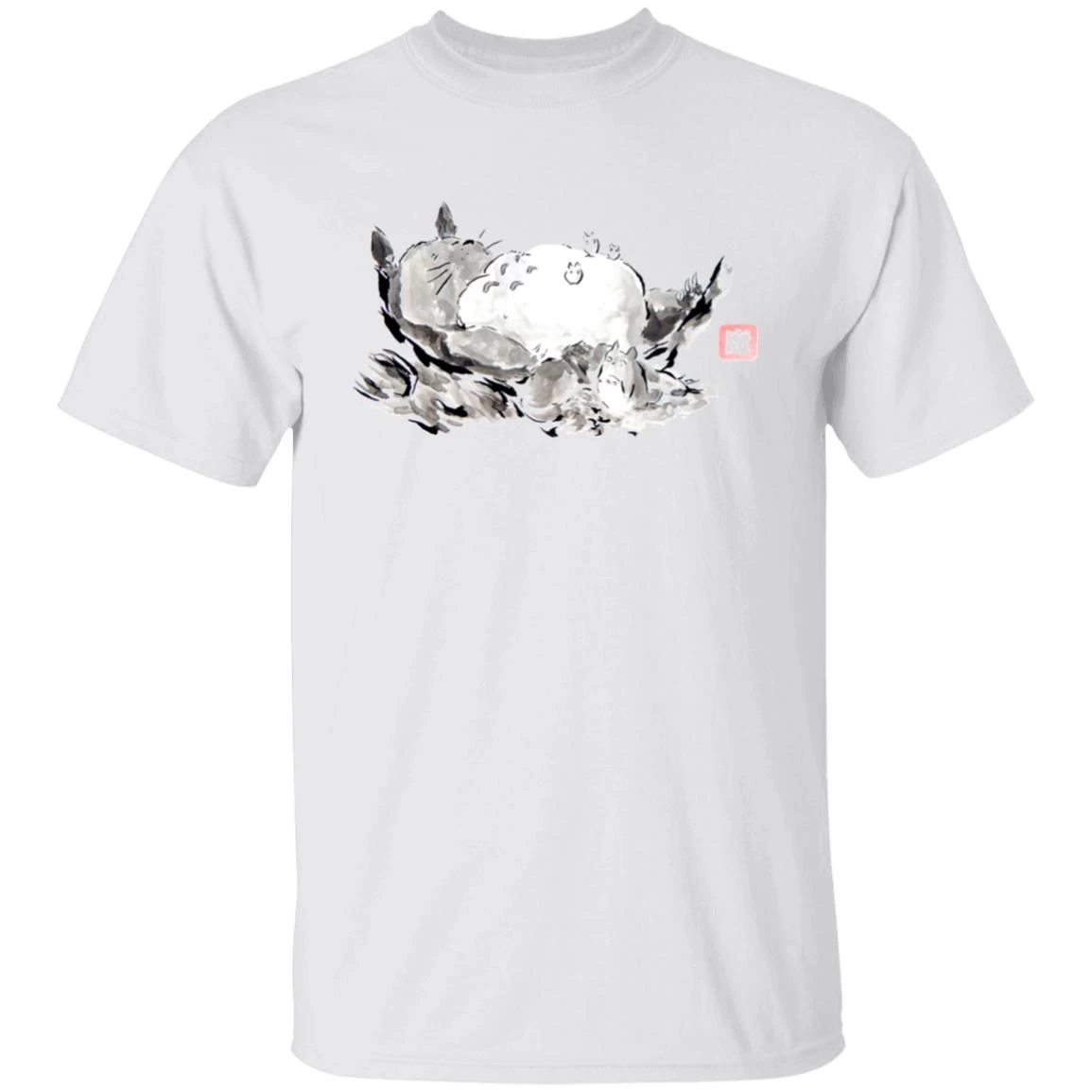 Sleeping Totoro Ink Painting T Shirt 4 Sleeping Totoro Ink Painting T Shirt - Image 2