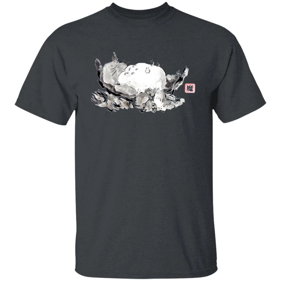 Sleeping Totoro Ink Painting T Shirt 6 Sleeping Totoro Ink Painting T Shirt - Image 4