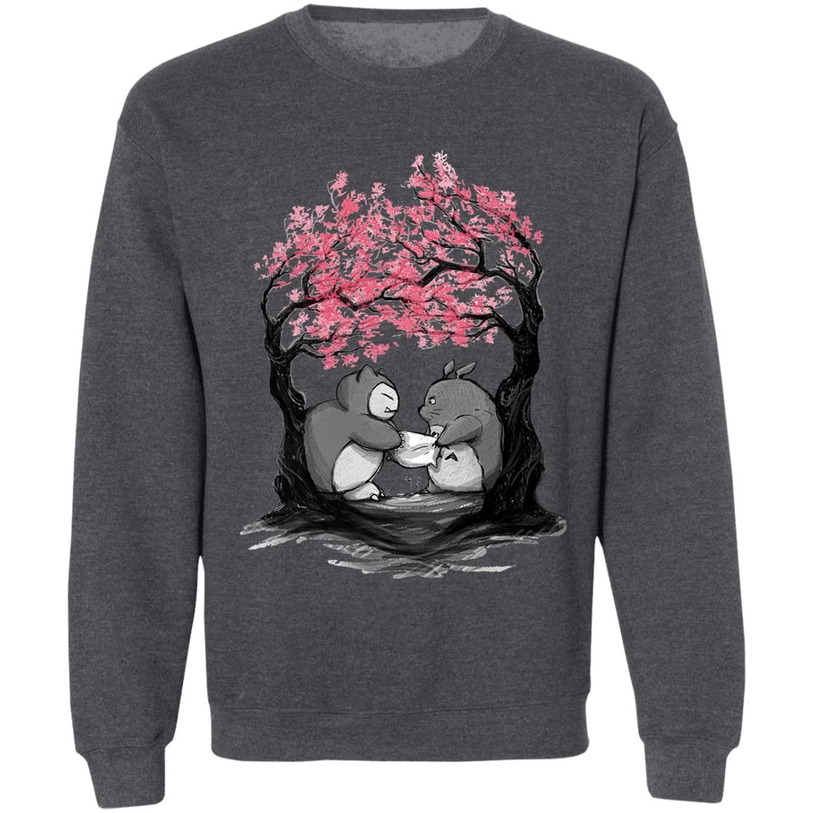 Totoro Vs Snorlax Pillow Fight Sweatshirt 13 Totoro Vs Snorlax Pillow Fight Sweatshirt - Image 11