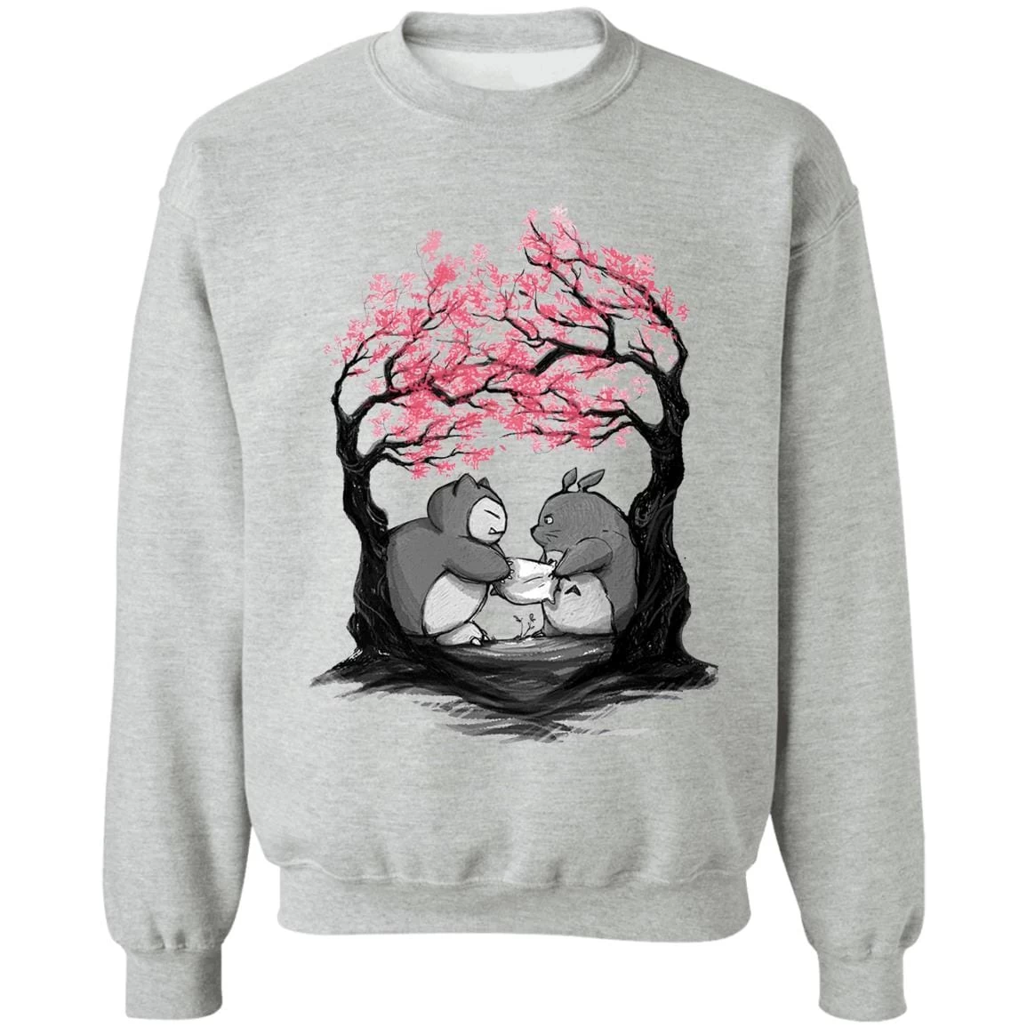 Totoro Vs Snorlax Pillow Fight Sweatshirt 19 Totoro Vs Snorlax Pillow Fight Sweatshirt - Image 17