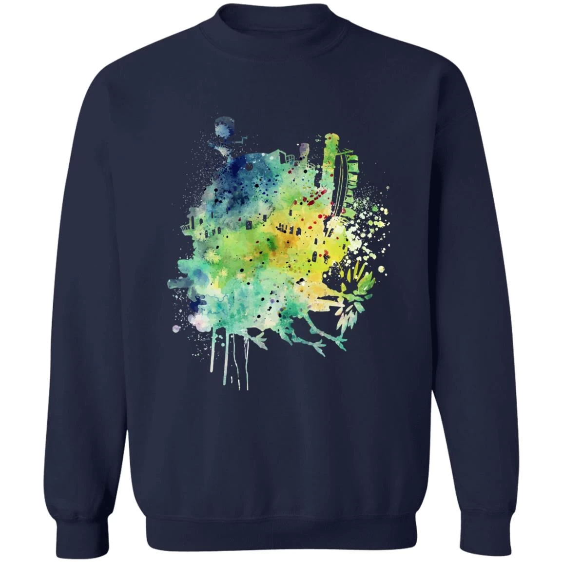 Howl’s Moving Castle Colorful Castle Sweatshirt 7 Howl’s Moving Castle Colorful Castle Sweatshirt - Image 5