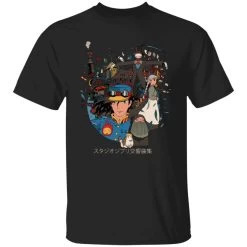 Howl’s Moving Castle Characters Compilation T Shirt -Ghibli Shop redirect10062021101001 2
