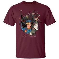Howl’s Moving Castle Characters Compilation T Shirt -Ghibli Shop redirect10062021101001 5 1