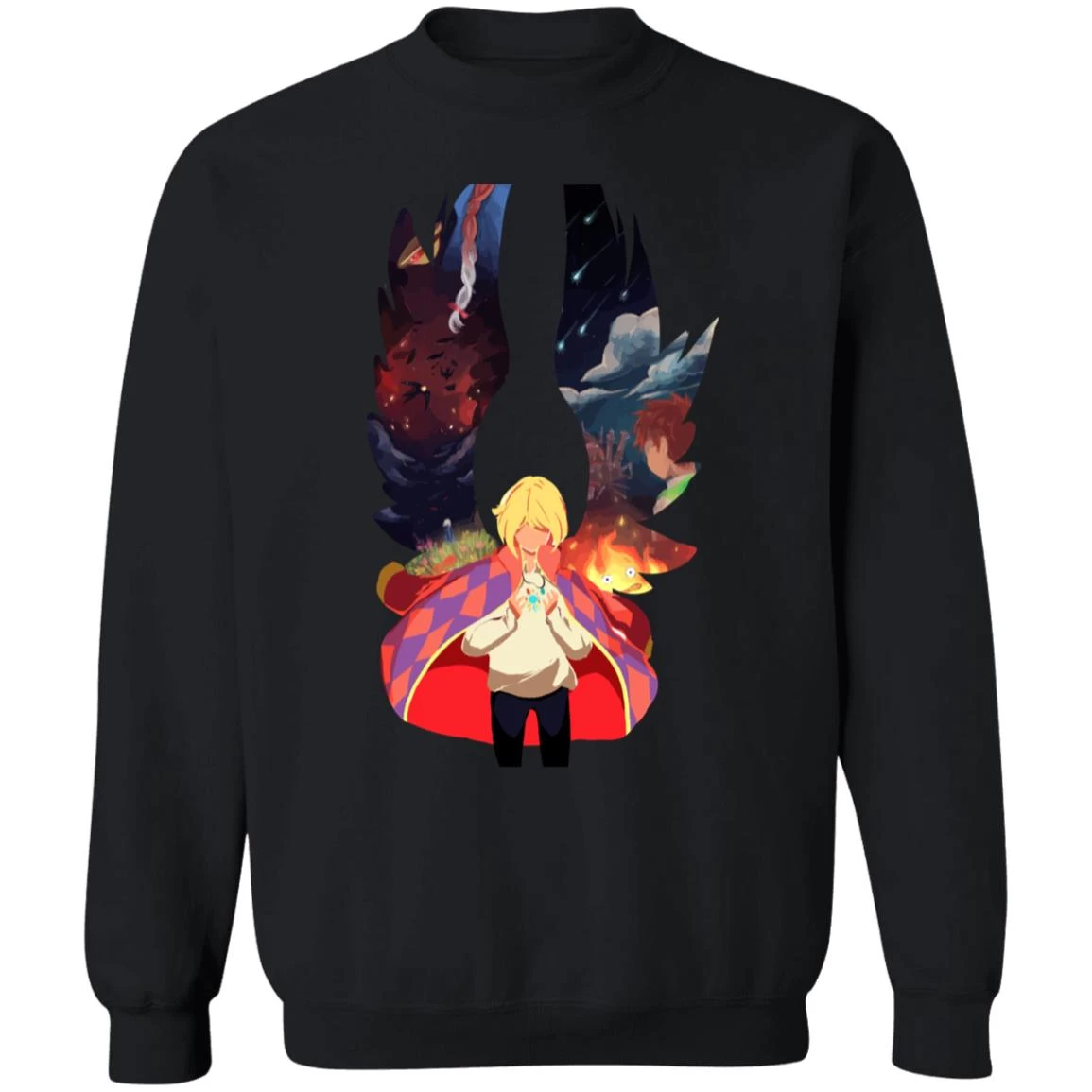 Howl And Colorful Wings Sweatshirt 12 Howl And Colorful Wings Sweatshirt - Image 10