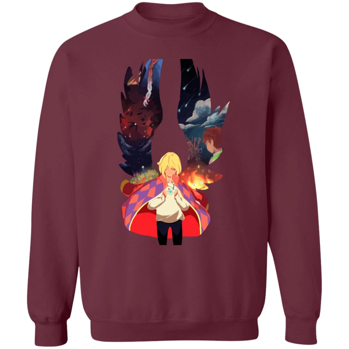Howl And Colorful Wings Sweatshirt 6 Howl And Colorful Wings Sweatshirt - Image 4