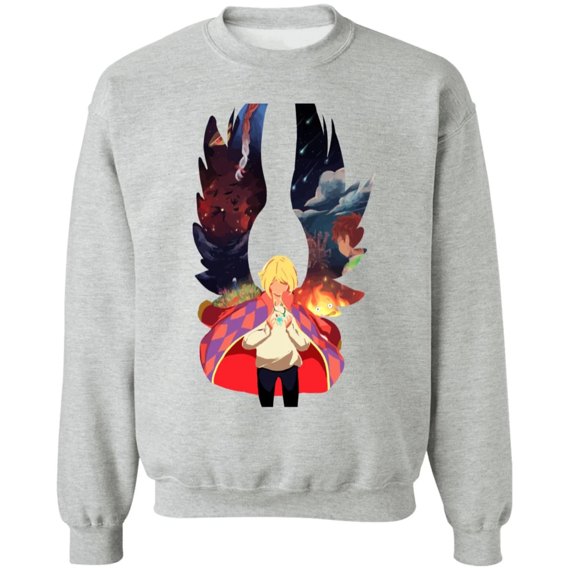 Howl And Colorful Wings Sweatshirt 3 Howl And Colorful Wings Sweatshirt