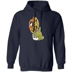 Totoro And The Big Leaf Cute Drawing Hoodie -Ghibli Shop redirect10062021131000 3