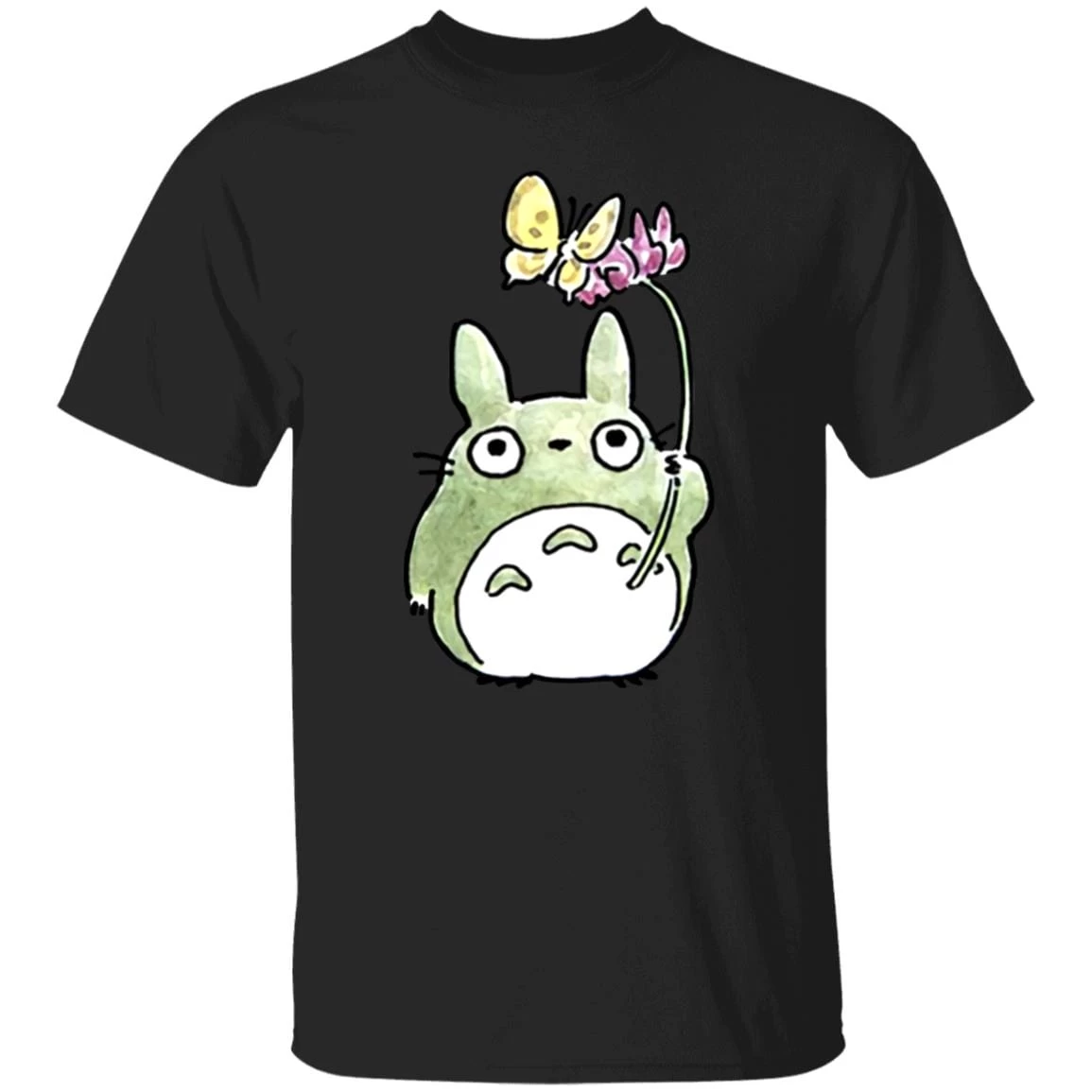 Totoro With Butterfly Cute Drawing T Shirt 12 Totoro With Butterfly Cute Drawing T Shirt - Image 10