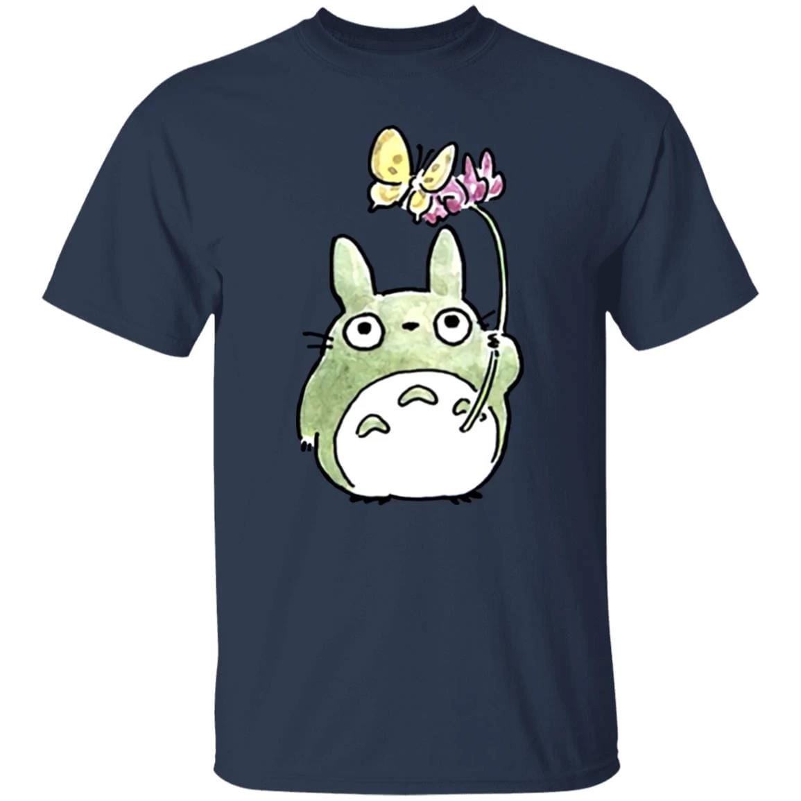 Totoro With Butterfly Cute Drawing T Shirt 9 Totoro With Butterfly Cute Drawing T Shirt - Image 7