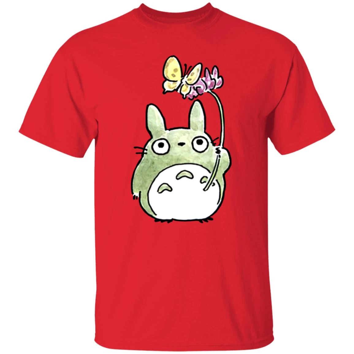 Totoro With Butterfly Cute Drawing T Shirt 10 Totoro With Butterfly Cute Drawing T Shirt - Image 8