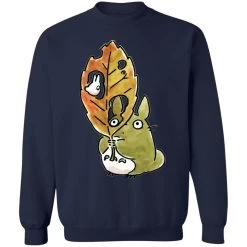 Totoro And The Big Leaf Cute Drawing Sweatshirt 24 Totoro And The Big Leaf Cute Drawing Sweatshirt -Ghibli Shop redirect10062021131034