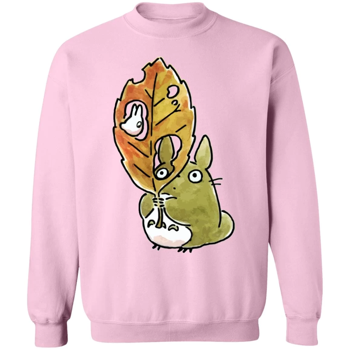 Totoro And The Big Leaf Cute Drawing Sweatshirt 11 Totoro And The Big Leaf Cute Drawing Sweatshirt - Image 9