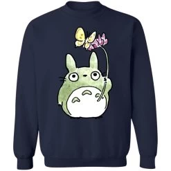 Totoro With Butterfly Cute Drawing Sweatshirt -Ghibli Shop redirect10062021131044 4 1