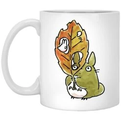 Totoro And The Big Leaf Cute Drawing Mug -Ghibli Shop redirect10062021141021 2