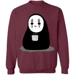 Cute No Face Kaonashi Drinking Hot Tea Sweatshirt -Ghibli Shop redirect10072021041004 3