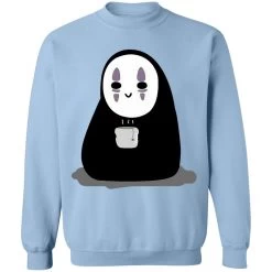 Cute No Face Kaonashi Drinking Hot Tea Sweatshirt -Ghibli Shop redirect10072021041004 7