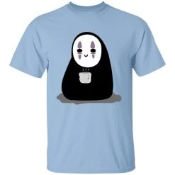 Cute No Face Kaonashi Drinking Hot Tea T Shirt